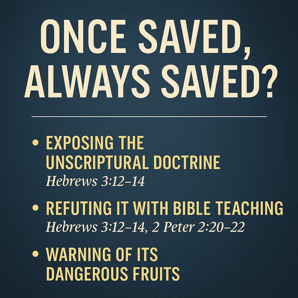 REFUTING ERROR-THE CHURCH OF CHRIST | “Once Saved, Always Saved | Facebook