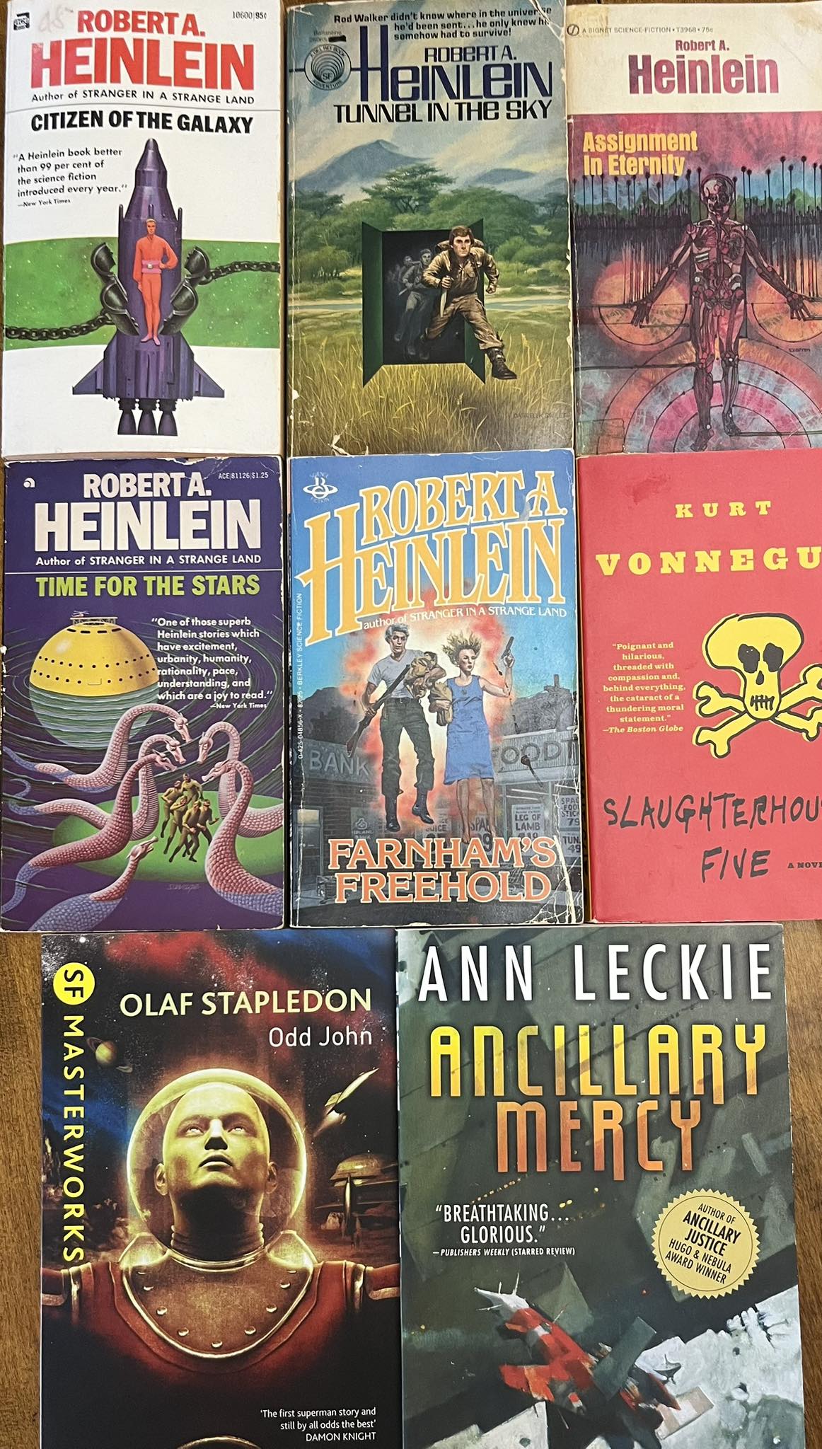 Hunting for rare science fiction books by Robert Heinlein and others