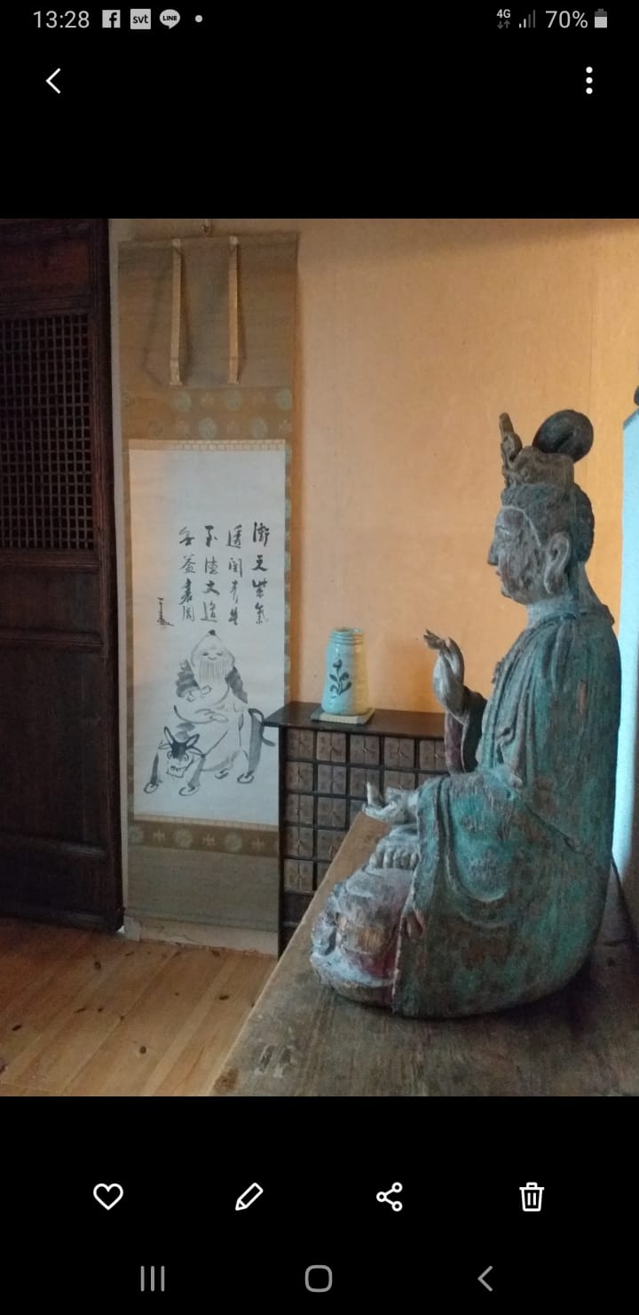 Sengai's painting of Laozi on a cow