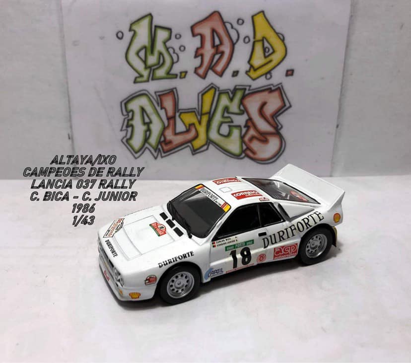 Lancia Rally 037 Gr.B + Fiat 242 + Trailer Rally Pack 1/18 scale
