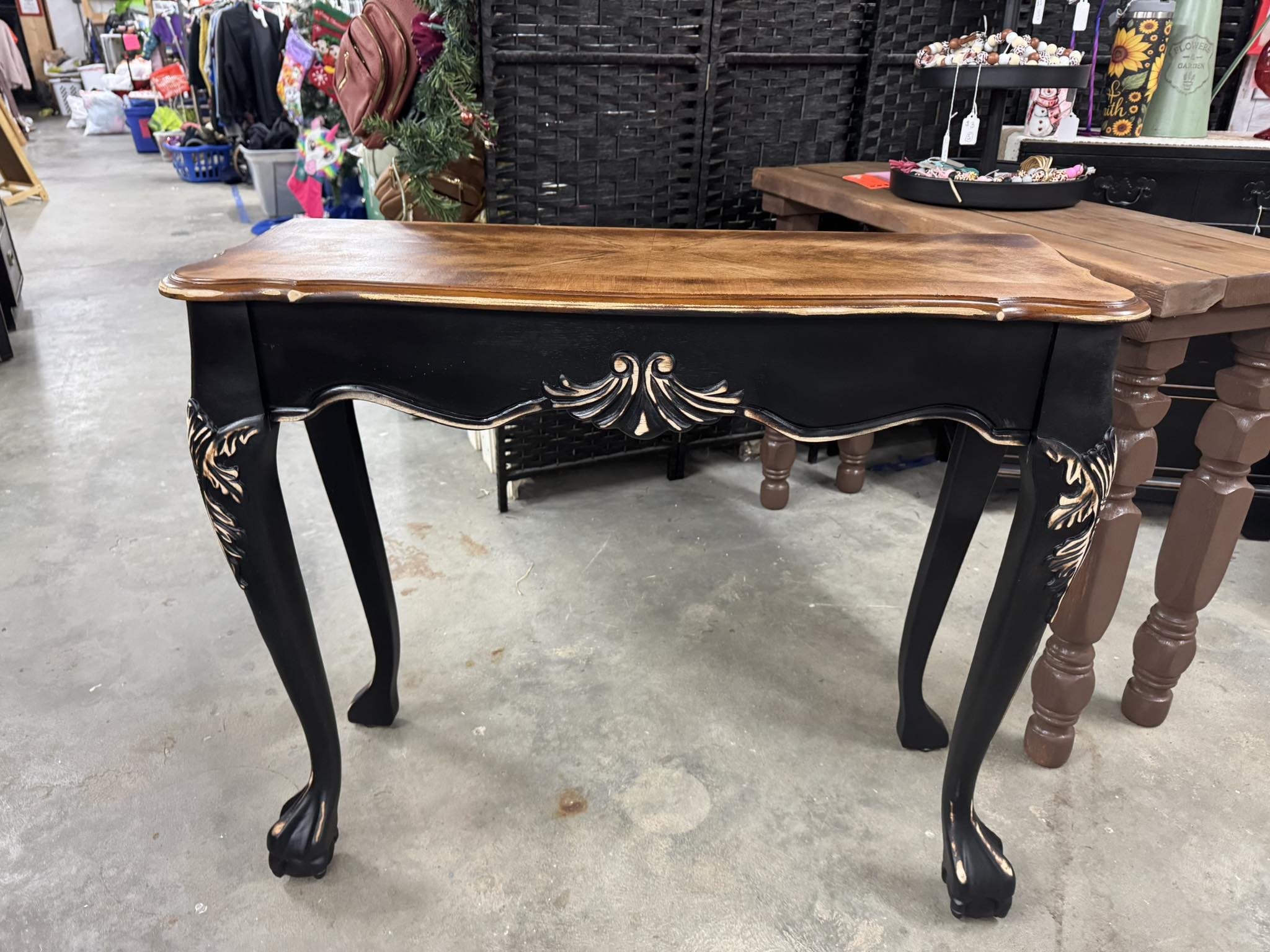 The Red Door Thrift Store | Redone sofa table $65 36 inches wide 13 ...