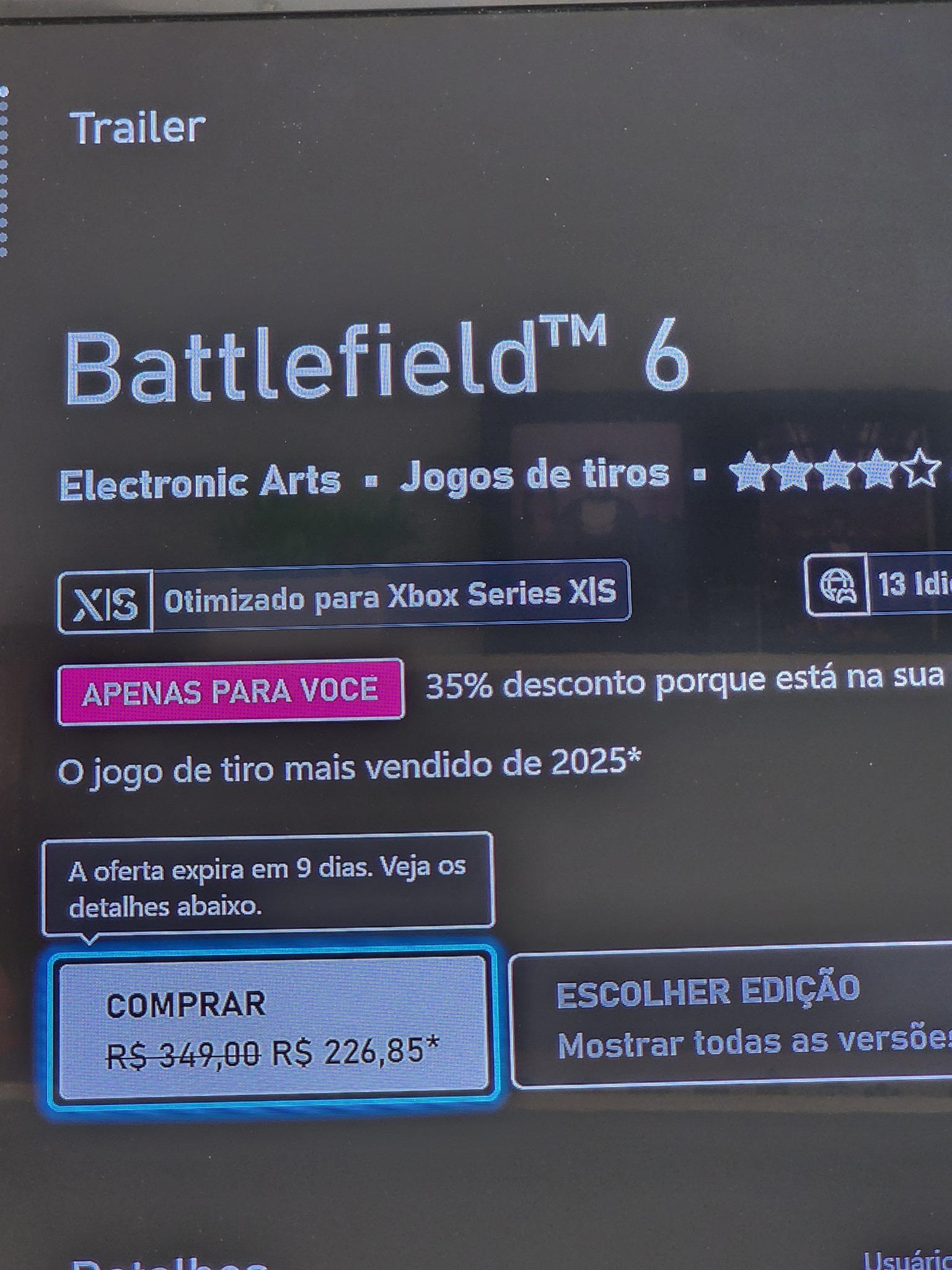 Como que tá BF6 no Xbox series s? | Facebook