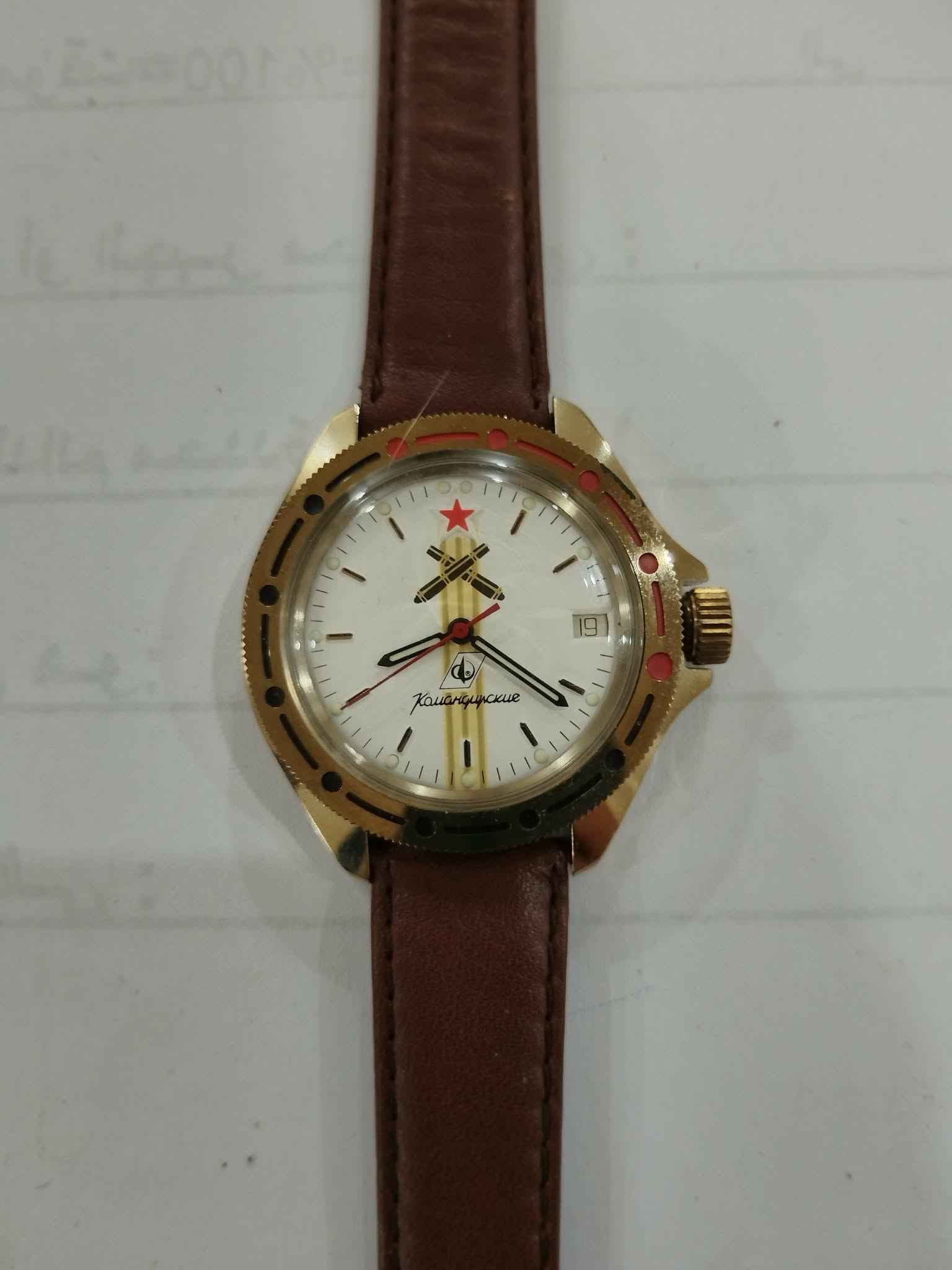 Montre Vintage Soviétique VOSTOK Komandirskie - Mécanique Manuelle, 17 Rubis, Boîtier 40 Mm - Sans Bracelet
