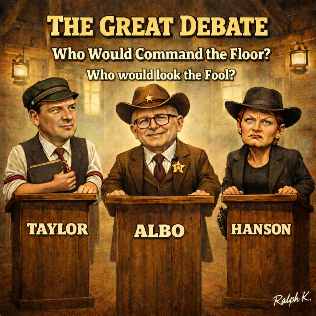 Would Hanson hold her own in a political debate with Albo and Taylor? 🤔 ...