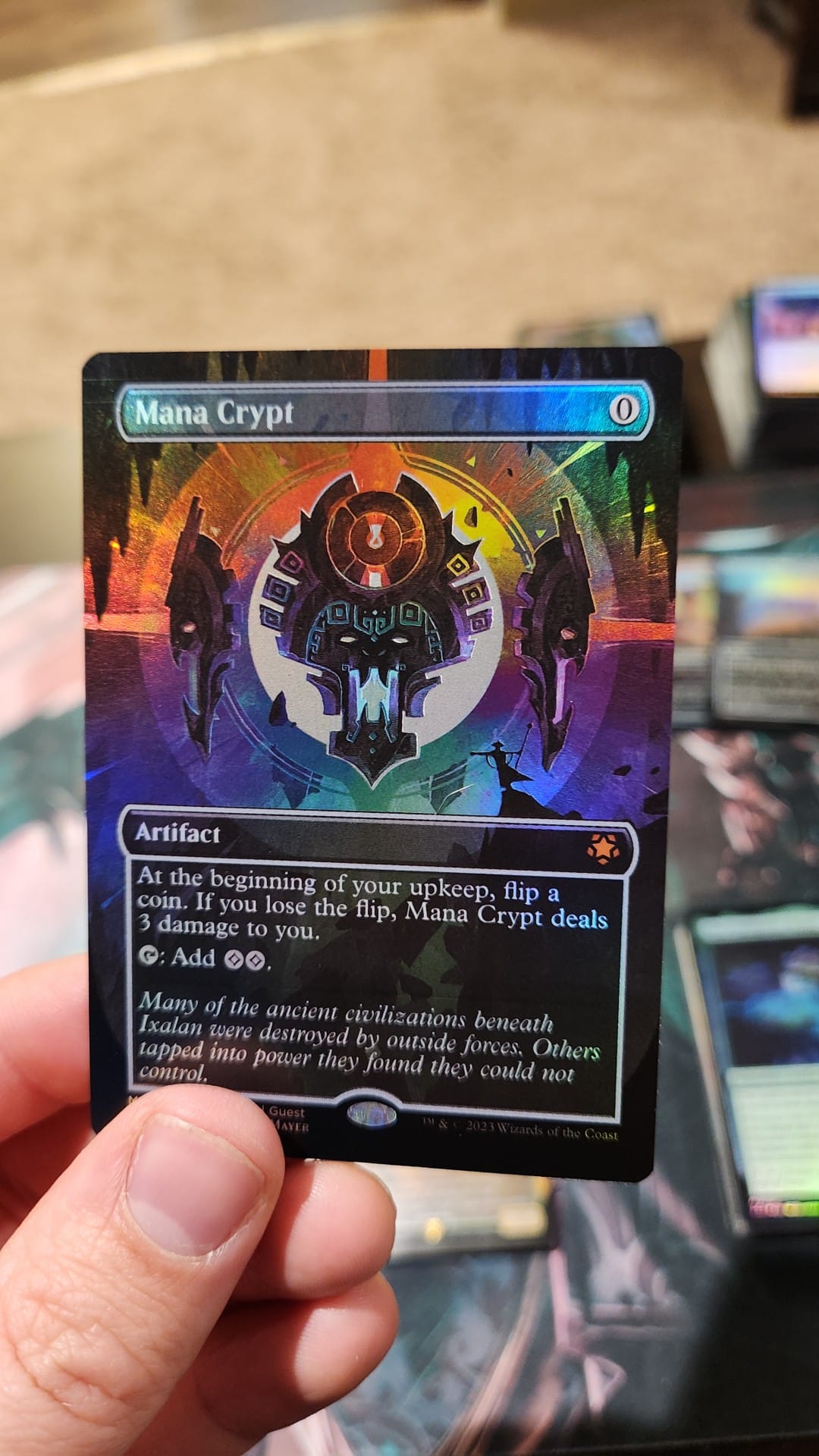 Mana Symbiote Raised Foil set with rainbow foil texture