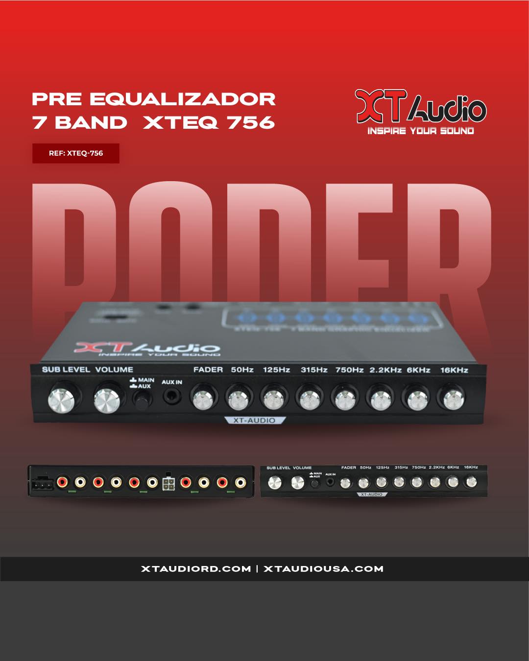 XT Audio RD - PRE EQUALIZADOR 7 BAND XTEQ 756 🔥 Los...