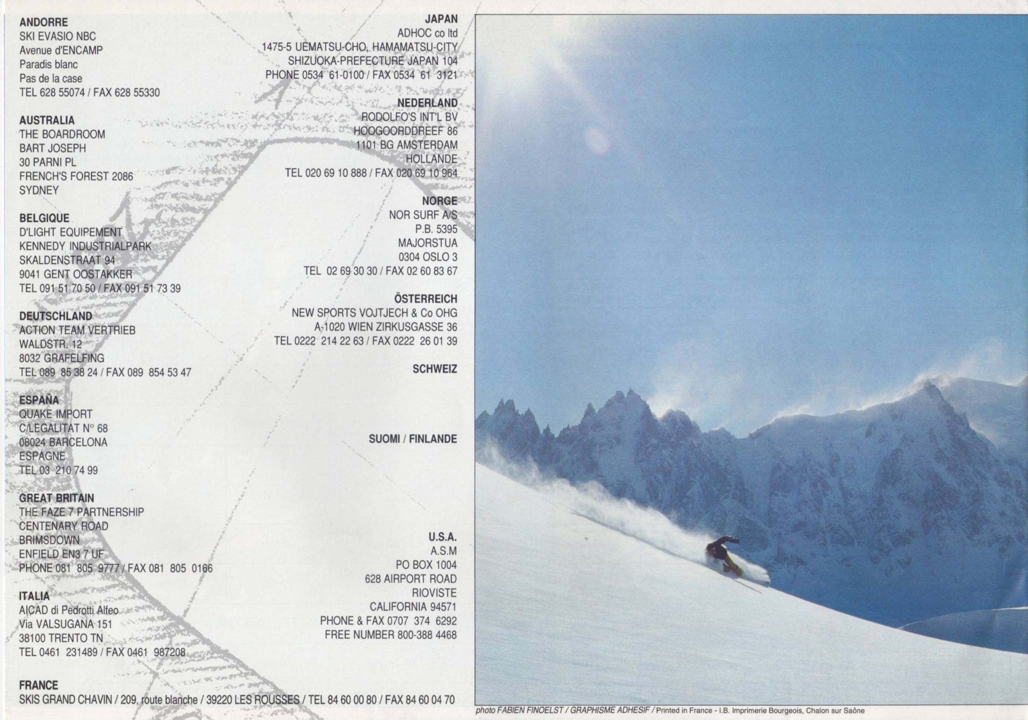 HOT SNOWBOARDS 91-92 Take the Best! 当時のアルペン種目で強かった 