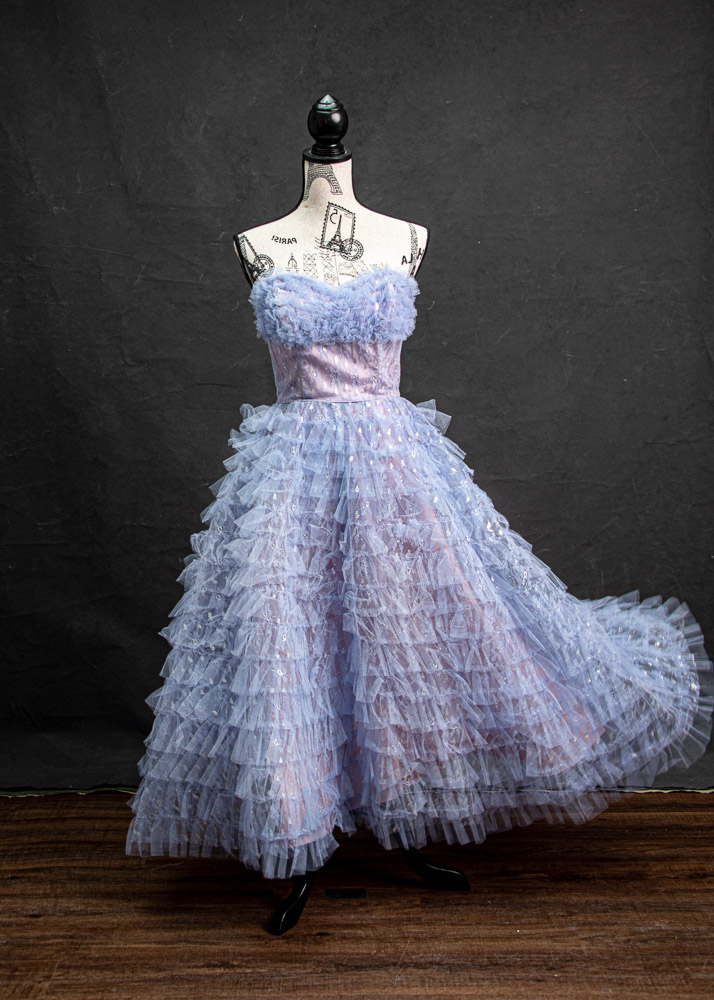 strapless blue and white dress Sherri Hill Short Print Ruffle Homecoming 57295 Ivory/Blue Print / 24 Partner Card 2025 Backless Gown - Vintage corset bodice for a Production Time:10 Days
