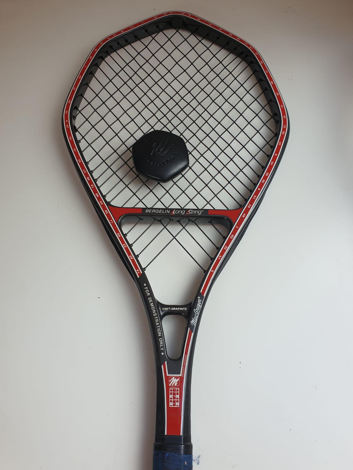 MacGregor Bergelin long string tennis racket