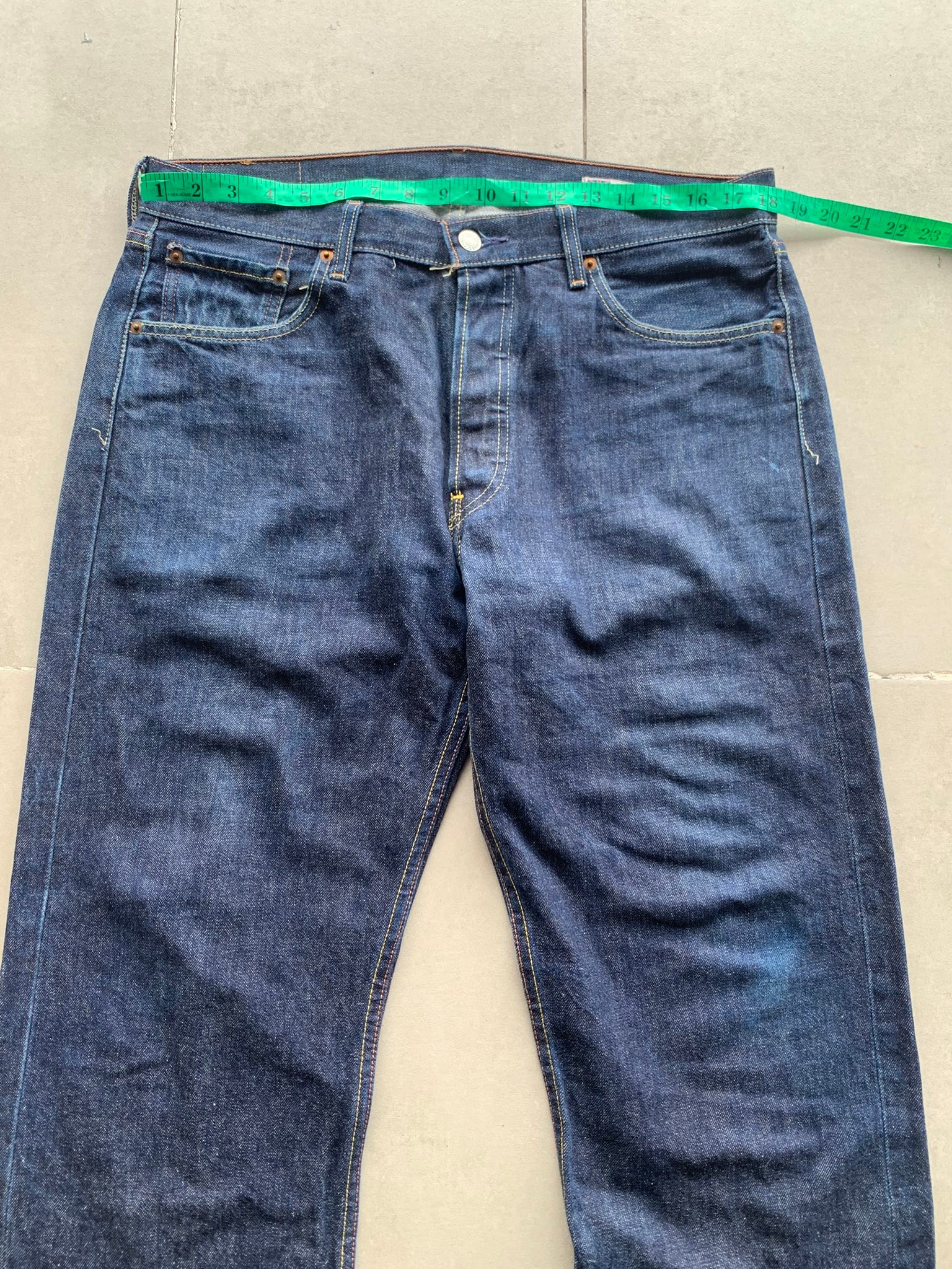 Levis 501 Jeans Selvedge MADE IN UK Size 34 35 Labuh 45 Regular 