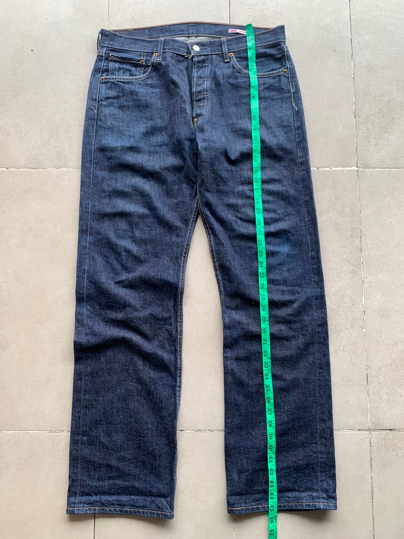 Levis 501 Jeans Selvedge MADE IN UK Size 34 35 Labuh 45 Regular 