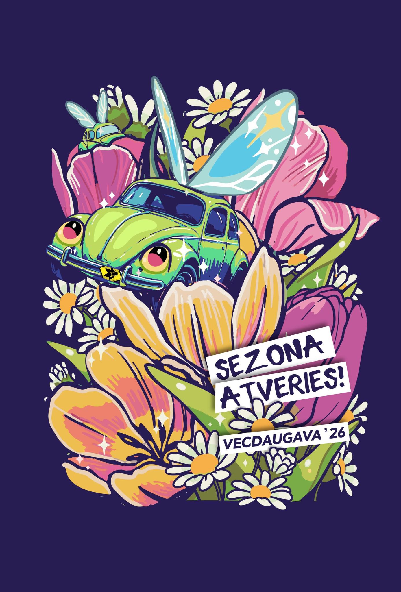VW BEETLE SEZONAS ATKLĀŠANA HIPIJU NOSKAŅĀS