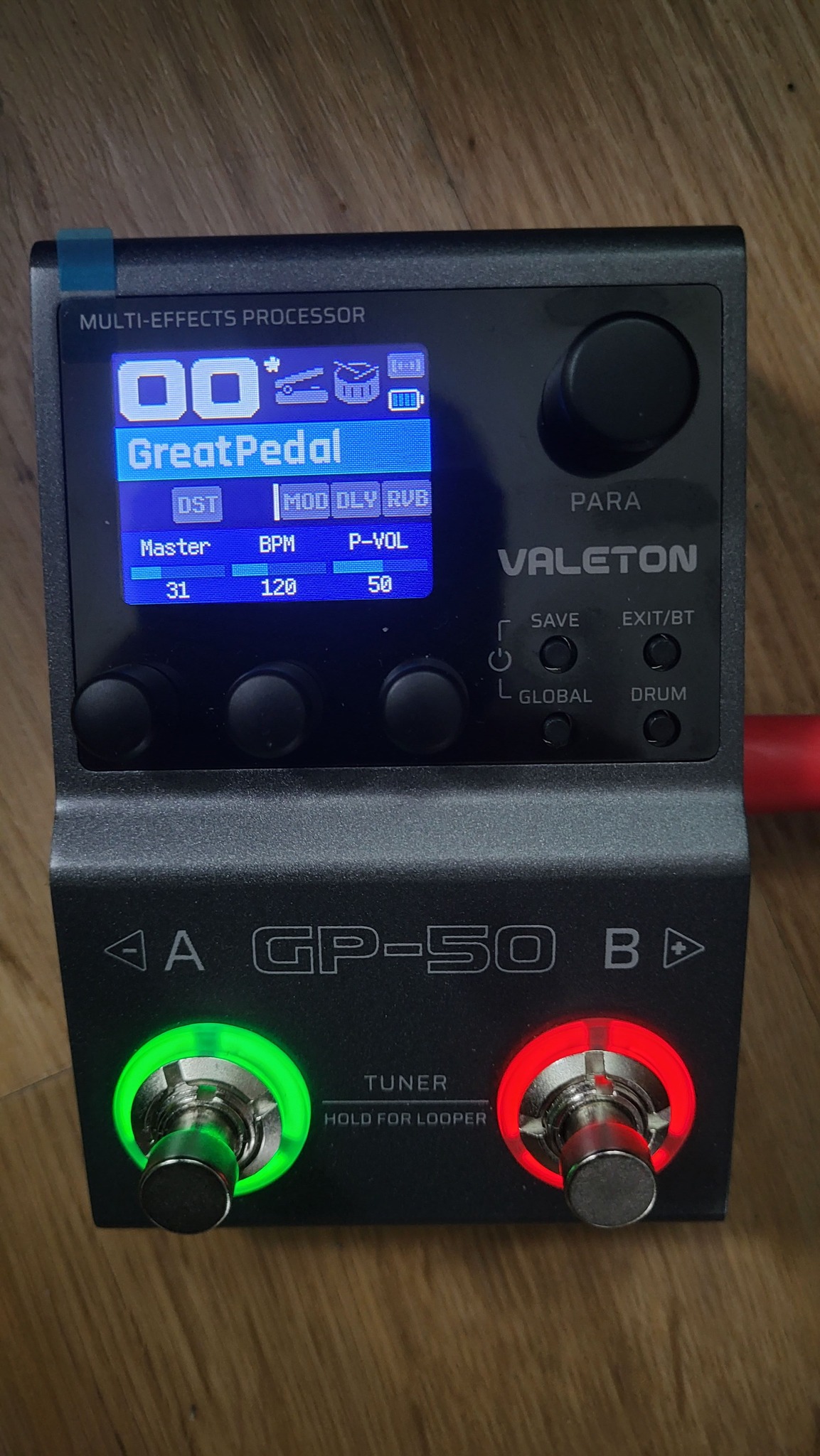 Custom dual footswitch for Valeton GP 50