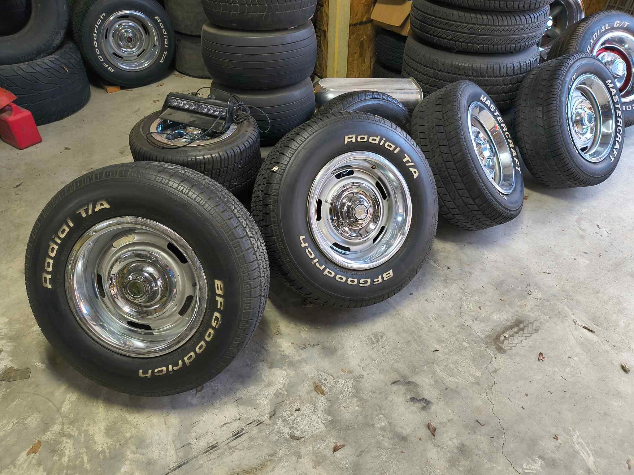 RACERS SWAPMEET | 4 15 inch rally wheels with tires I'm in red oak TX ...