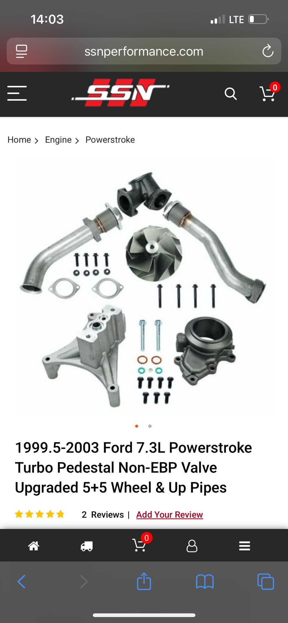 Bellowed Up Pipe Kit with NON-EBPV Pedestal &ap; Exhaust Housing