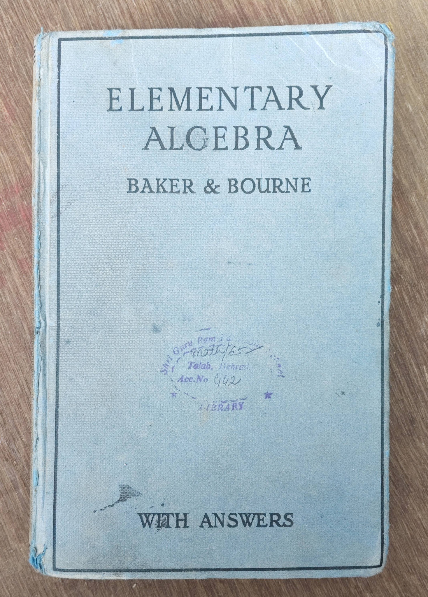洋書 Elementary Algebra Part I Baker & Bourne Elementary algebra book for sale