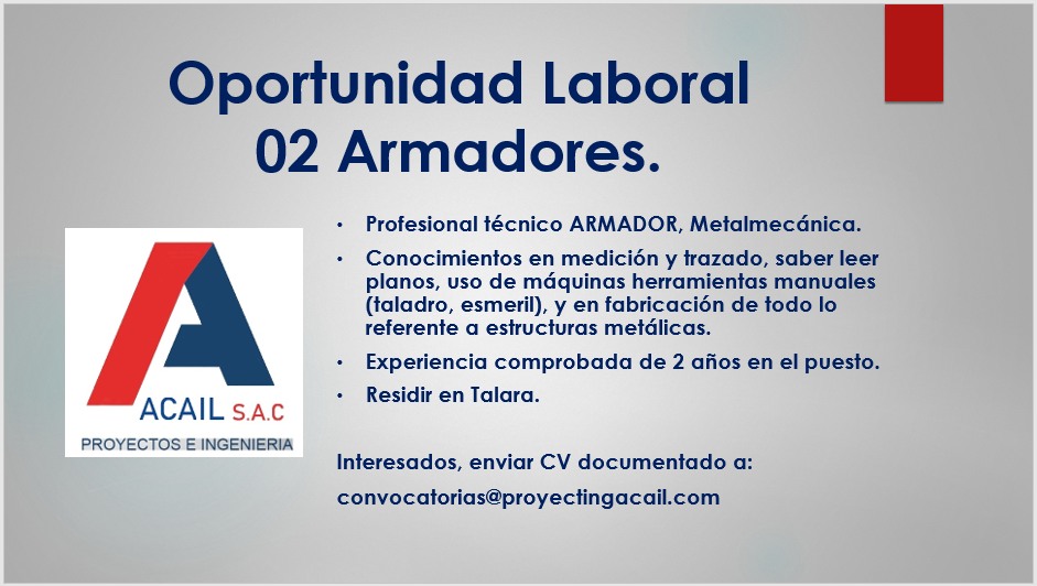 Proyectos e Ingeniería ACAIL SAC | Talara