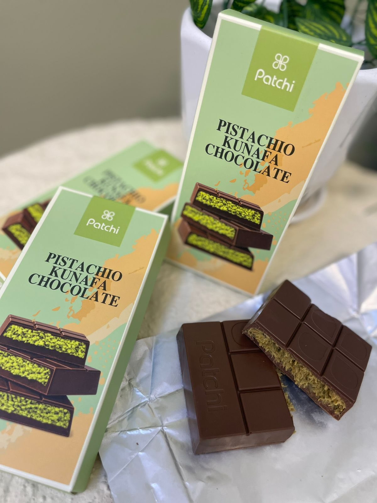 Patchi Pistachio Kunafa Chocolate Available for delivery WhatsApp