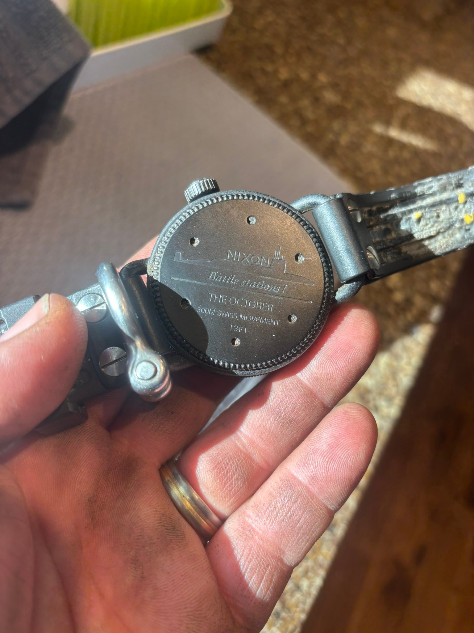 Where can I find the Nixon Battle Station “October “ rubber watch 