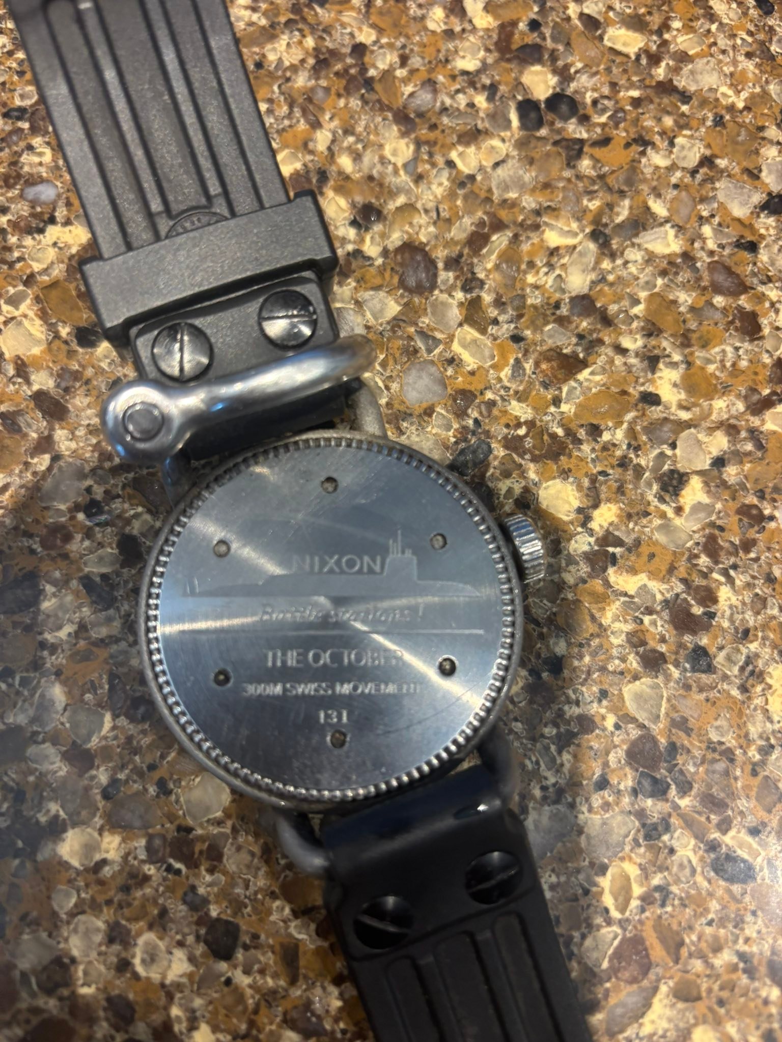 Where can I find the Nixon Battle Station “October “ rubber watch 