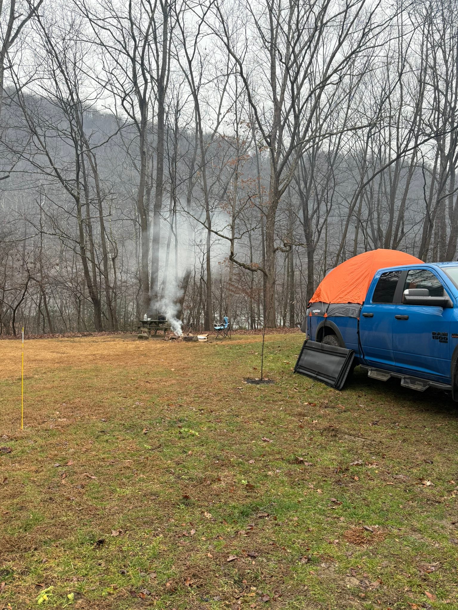 winter camping with a discount tent