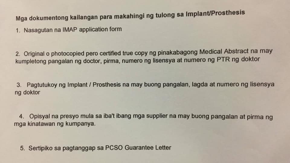 PCSO REQUIREMENTS.... - XDP Dystonia Philippines | Facebook