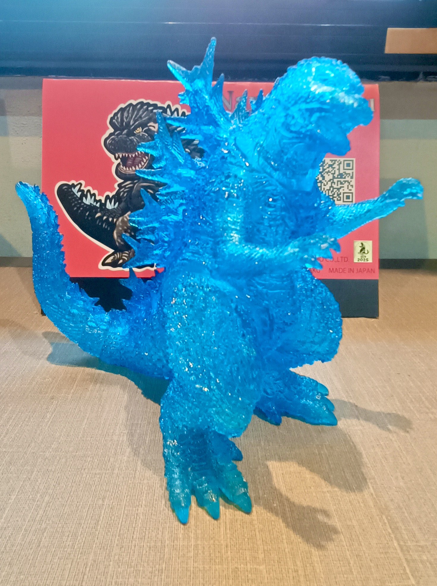 Godzilla Minus-1.0 clear blue Sofubi figure by Nami Kikaku