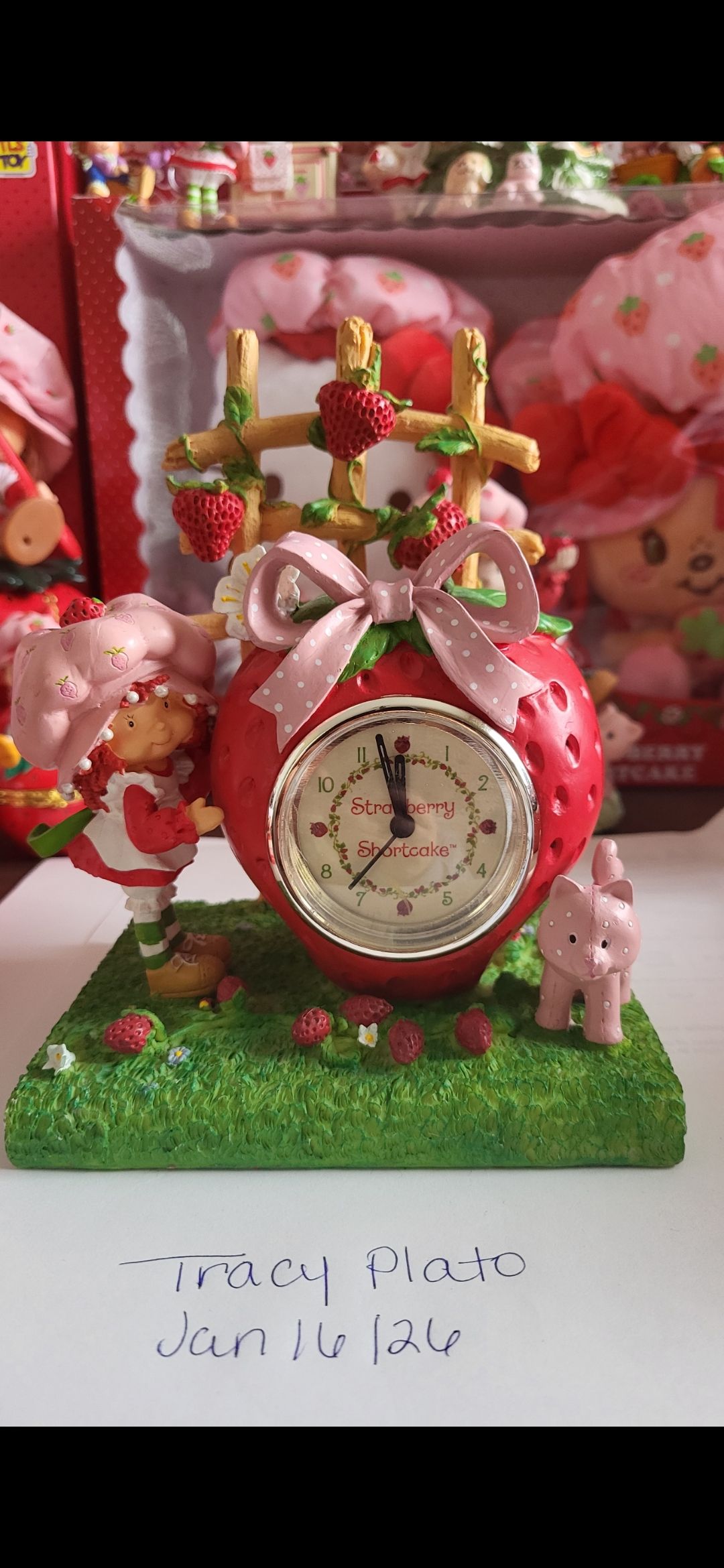 Strawberry Shortcake clock find with figurine