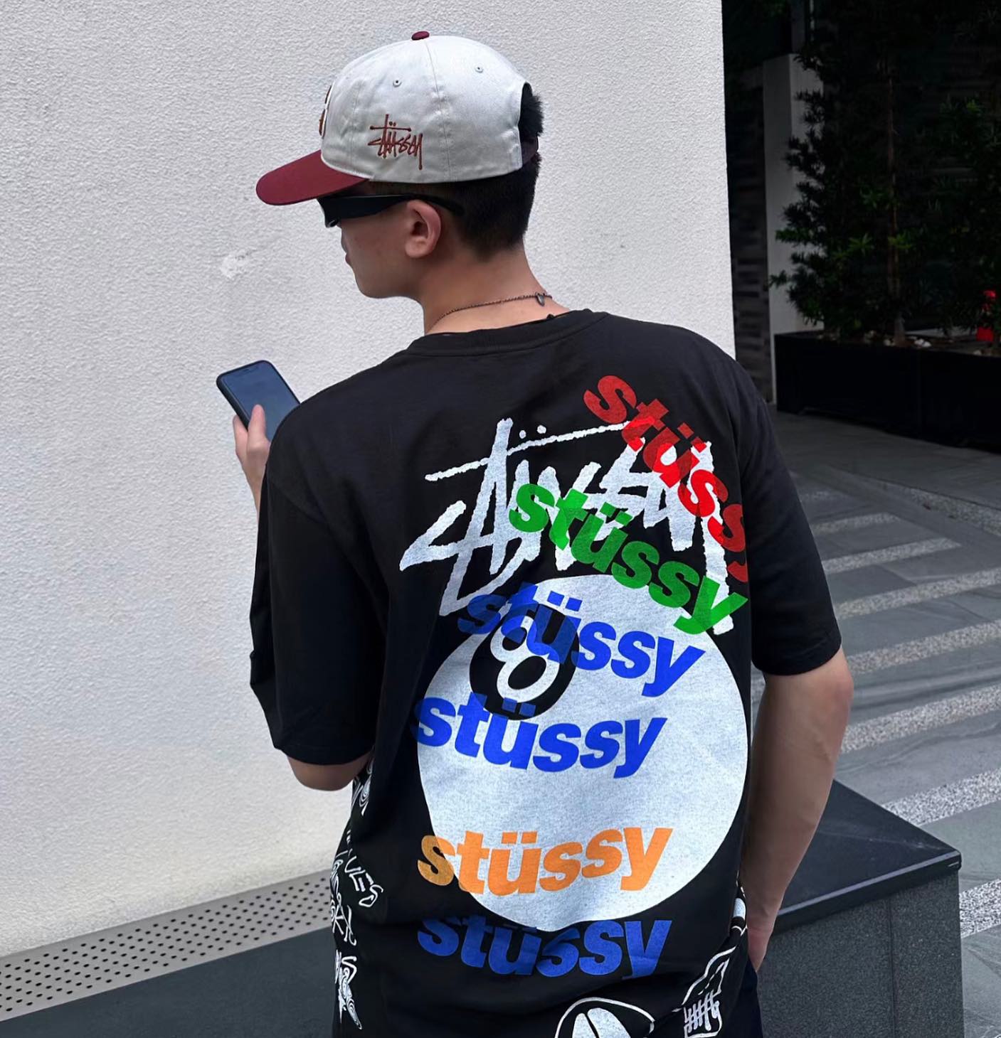 Štussy SS23 Test Strike Pigment Dyed Tee ▫️Black / Cream / Blue 