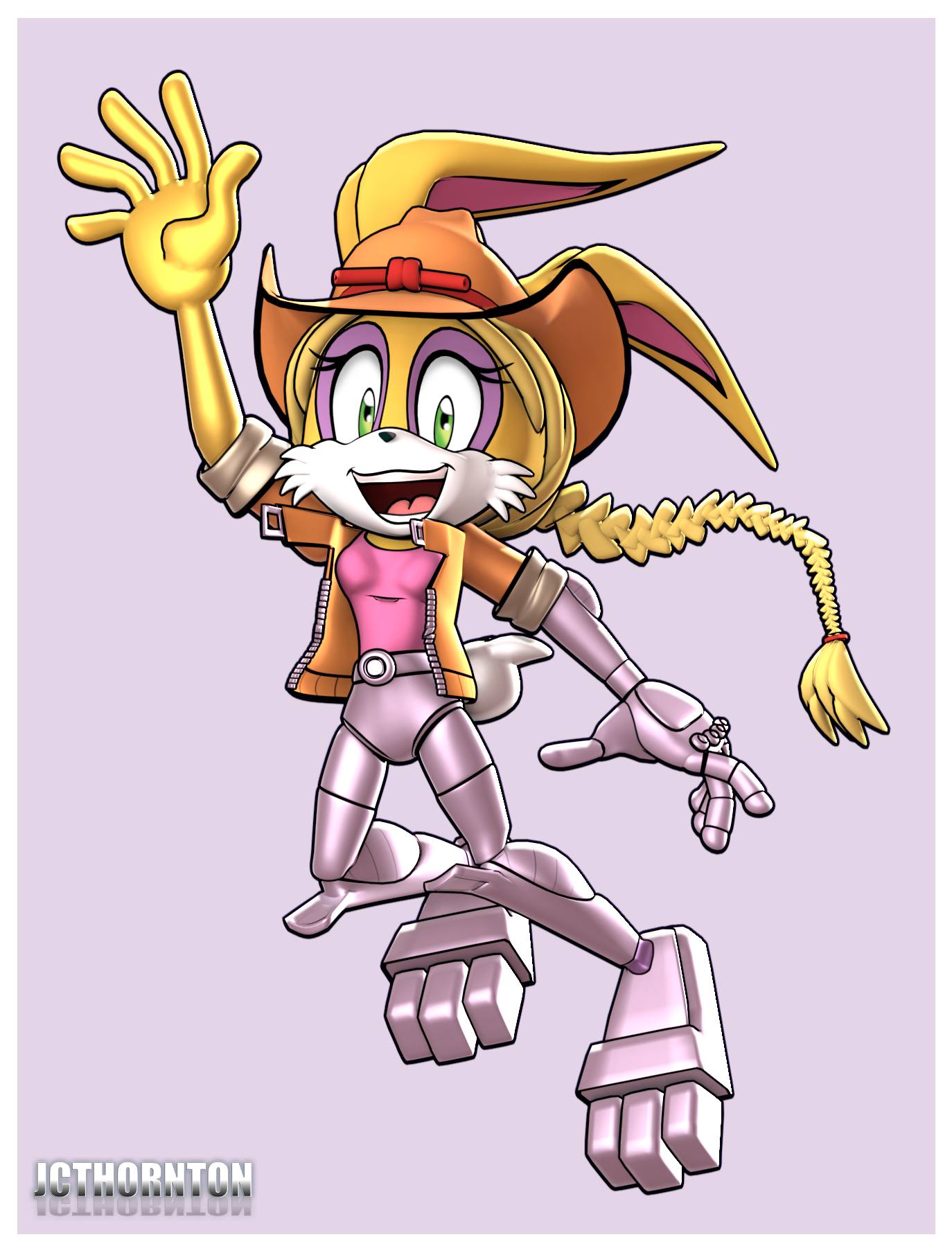 J.C. - Phew, all done! Here's a brand new 3D model of Bunnie Rabbot ...