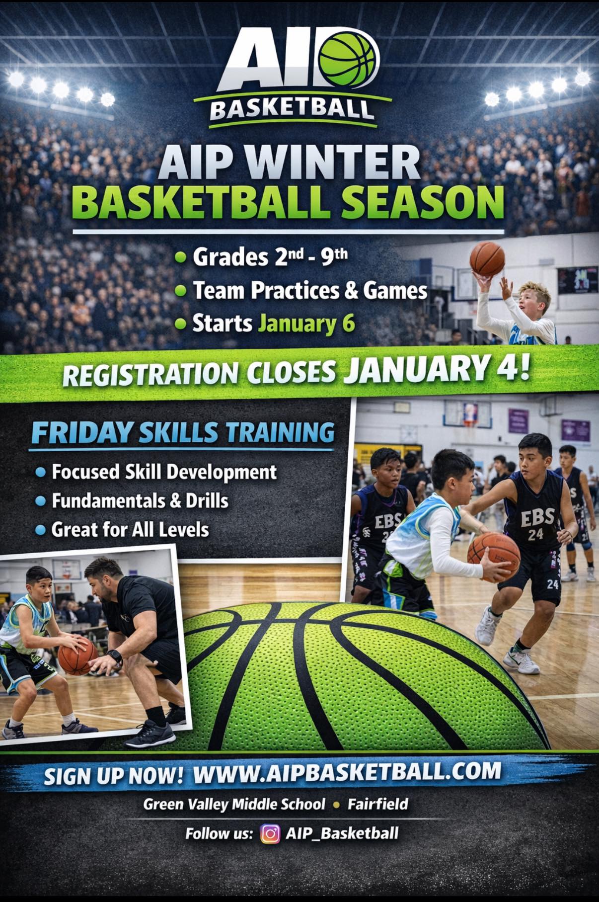 AIP Basketball Winter Season registration is closing soon! | Facebook