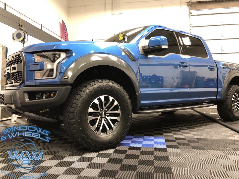Mr Mike Fox bringing his big daddy raptor in for a pre weekend wash ...