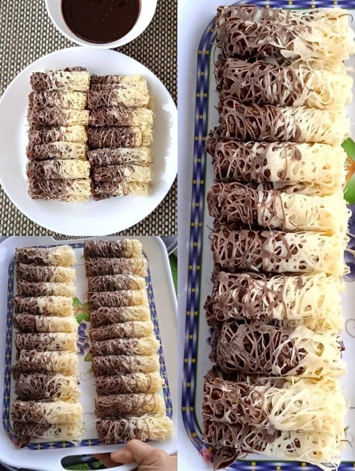 Menu petang.. Roti jala sos coklat... - Cara Mudah Buat Kek