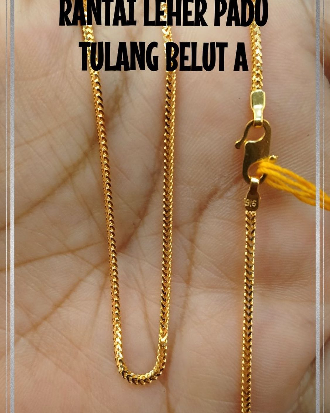 Jual Kalung Rantai Tulang Belut Emas 22k 916 Buatan Mesin Panjang 48cm Kota Mataram Rachma Pearls Tokopedia