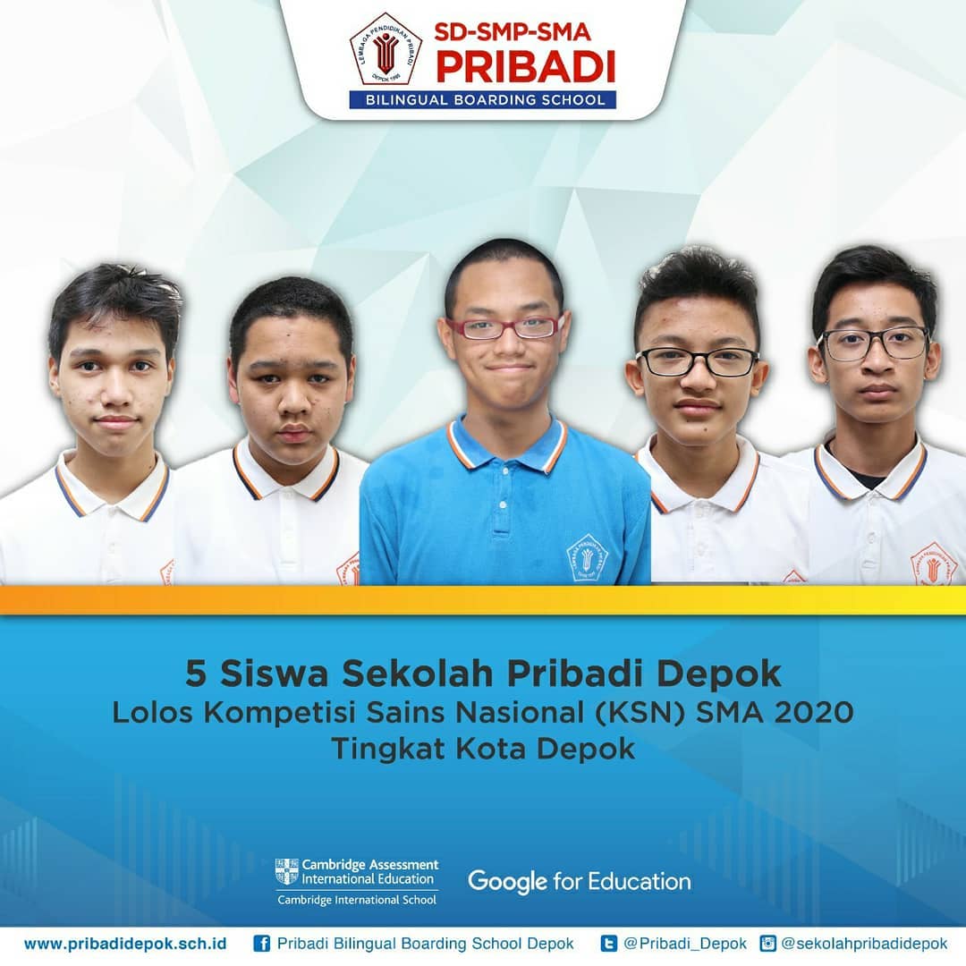 Selamat kepada 5 siswa Sekolah... - Pribadi School Depok | Facebook