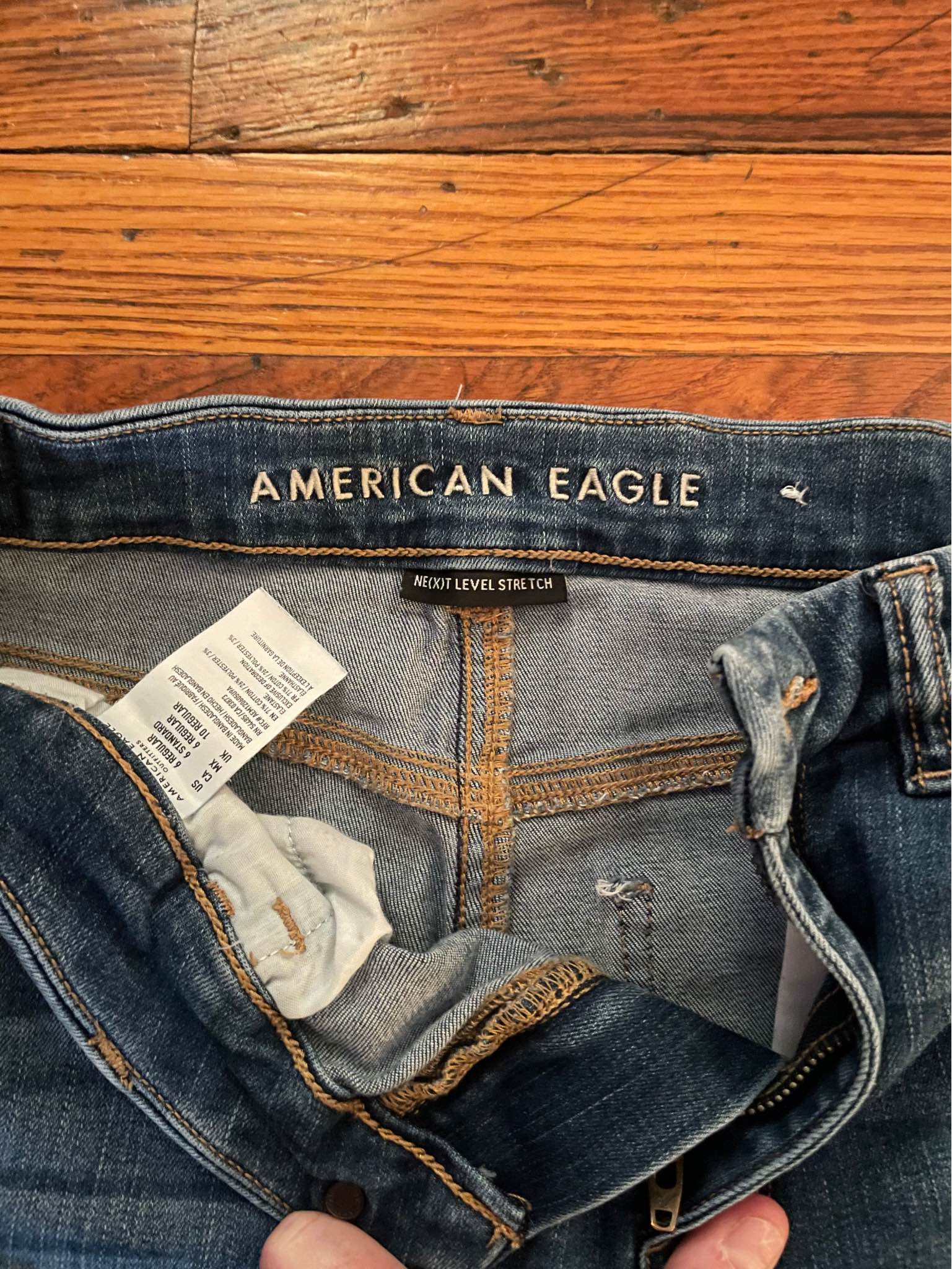 Gently used American Eagle, Levi's, Hollister, and Rue 21 jeans