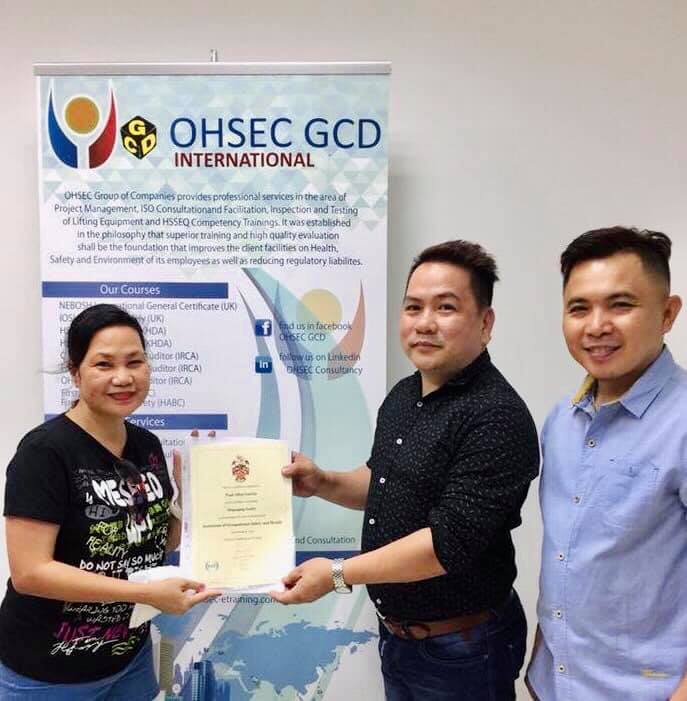 👉Institution Occupational Safety & Health Passer 👉IOSH MANAGING SAFELY ...