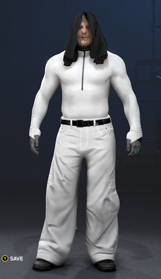 Jeff Hardy's Leatherface mask attire in WWE 2K26