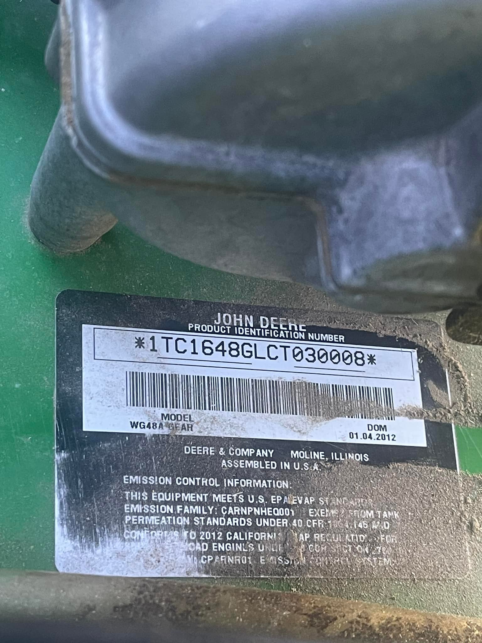 How to identify this engine and find original stickers?