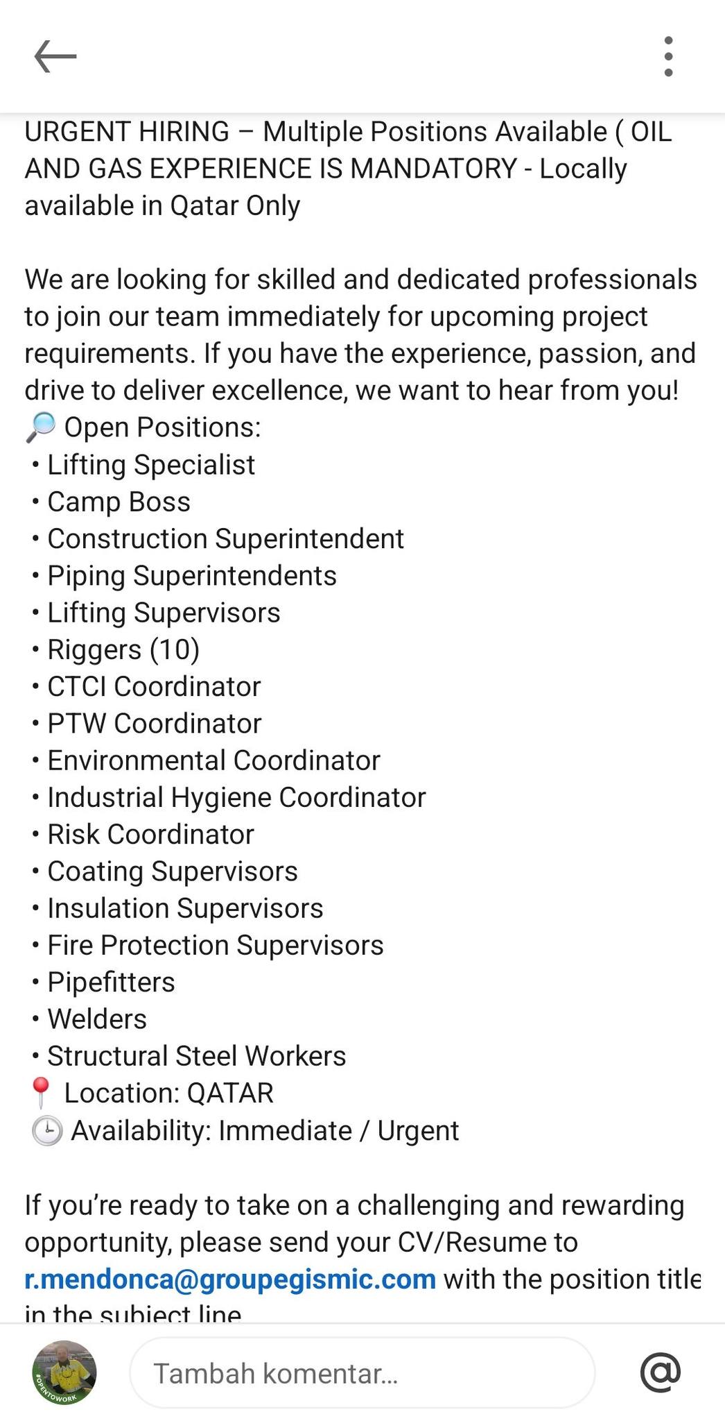 OnShore & OffShore Rig jobs | Urgent Requirement – CCPP Professionals ...