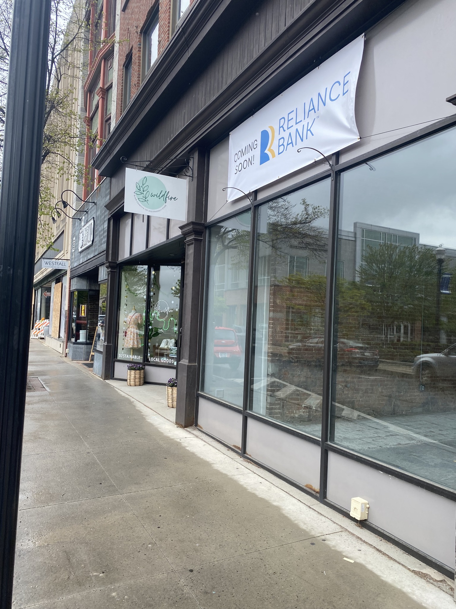 Reliance Bank - The signs are up at our future Downtown...