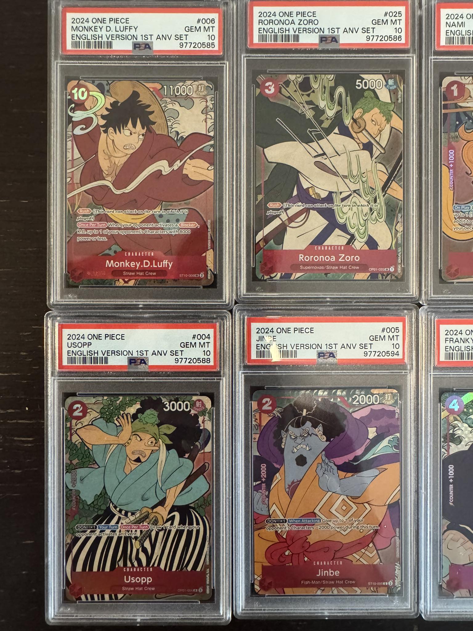 One piece PSA 10 sequential set for sale