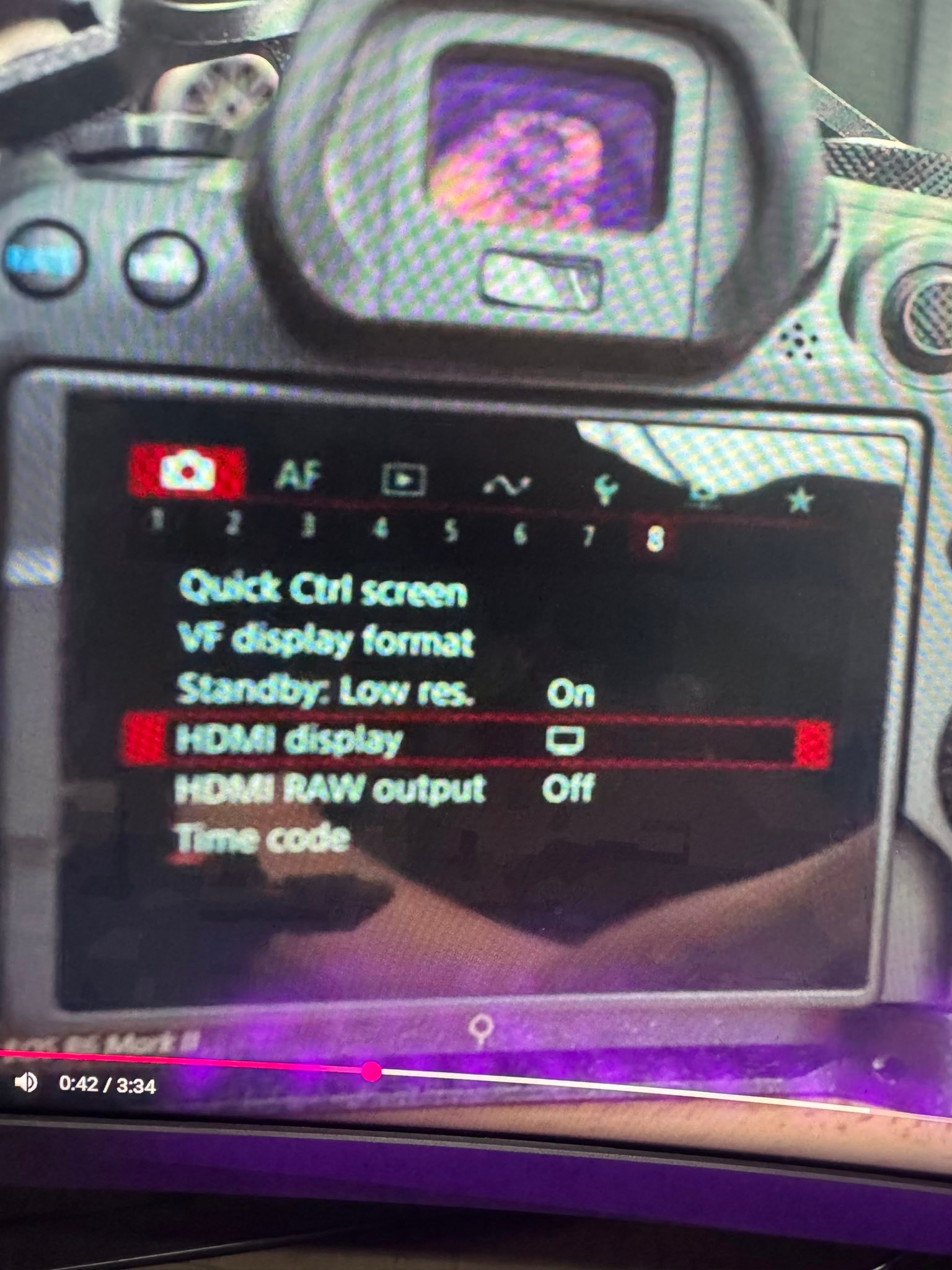 Canon R6 Mark II | Can someone show me where to go to setup an external ...