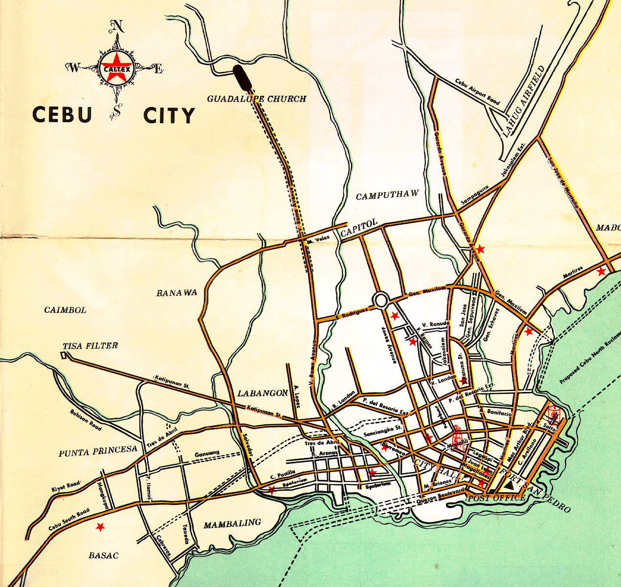 MEMORIES OF OLD CEBU | Undated road map of Cebu City (Source: WHOA ...