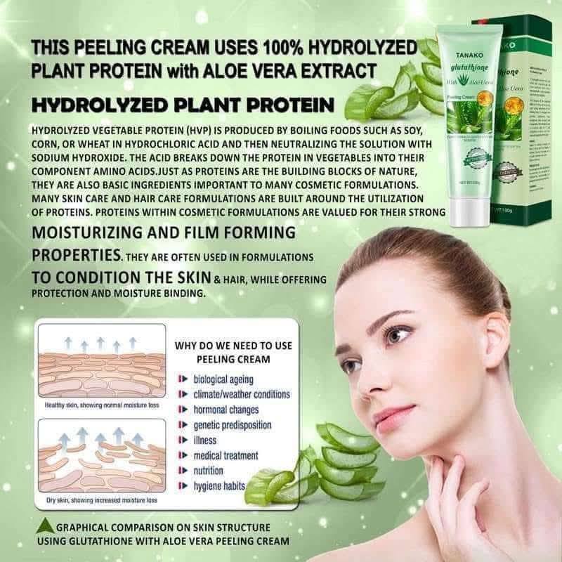 glutathione with aloe vera peeling cream benefits New New 🌈✨ NB Pang tanngal ng dead skin sa face and body P120 langsss 😱 سيروم ببانثينول للبشرة