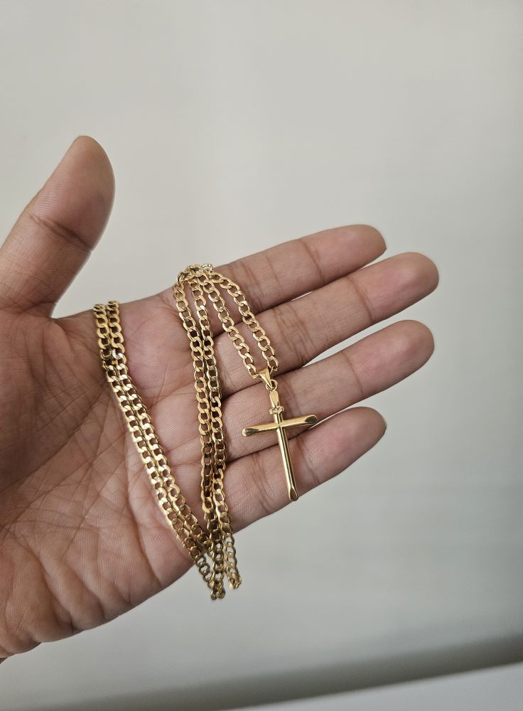 iLLUSION CROSS PENDANT🙏 K18 JAPAN GOLD