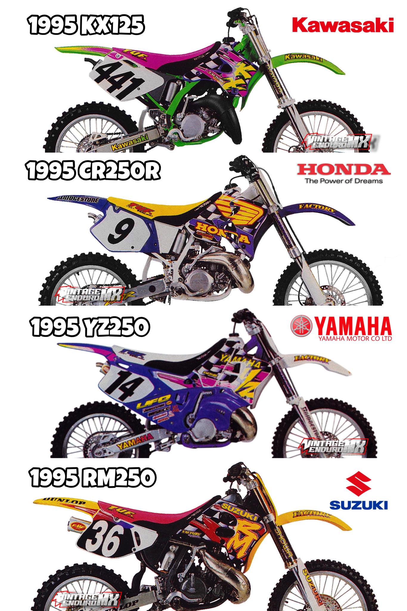 Tuf Racing Motocross 🏁 1995 Kawasaki KX125 - Honda CR250R