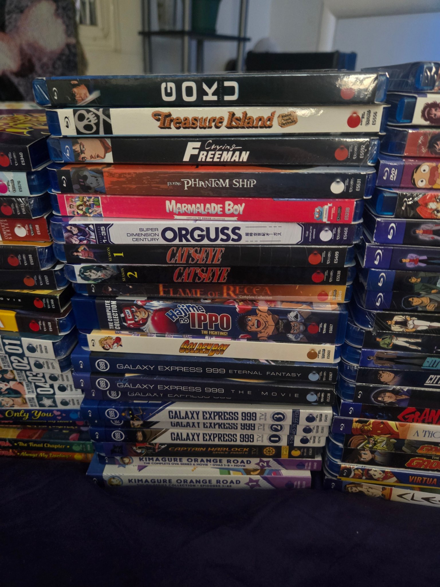 Discotek's current anime collection on DVD and Blu-ray