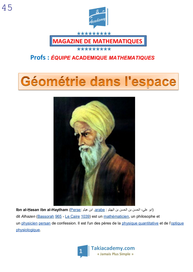 Résumé: Géométrie dans l'espace Bac... - Meilleur en Maths | Facebook