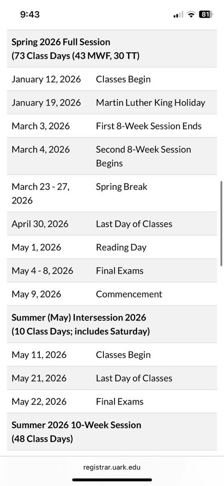 University of Arkansas Parents Page - Open | Does anyone know the ...